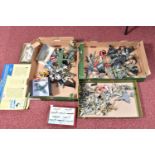 A QUANTITY OF UNBOXED AND ASSORTED AIRCRAFT MODELS, diecast, plastic etc., mainly military models,
