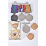 A WWII AND GEORGE VI RAF GENERAL SERVICE MEDAL GROUP, to include Prince of Wales in vesture coins/