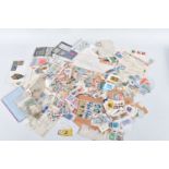 SHOE BOX OF LOOSE STAMPS, usually 1930s -50s together with a range of commercial mail from the