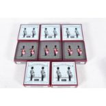 EIGHT BRITAINS SCOTS GUARDS DRUMMERS FIGURE SETS, No.42011, all appear complete and in good