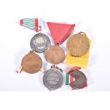 SIX AUSTRO-HUNGARIAN WWI ERA MEDALS, to include a Kaiser Wilhelm medal, WWI Hungarian Combatants