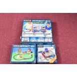 THREE BOXED MATCHBOX MOTORCITY PLAYSETS, Airport, No.MC150, Railway, No.MC250 and Garage Super