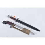 TWO BAYONETS, to include a British number 7 bayonet and a Siamese Mauser, the British bayonet is