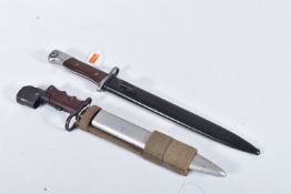 TWO BAYONETS, to include a British number 7 bayonet and a Siamese Mauser, the British bayonet is