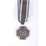 A WW2 NSDAP LONG SERVICE MEDAL, this was awarded for ten years' service in the Nazi party, The