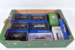 A QUANTITY OF BOXED O GAUGE MODEL RAILWAY ROLLING STOCK, assorted models by Dapol, Lionheart