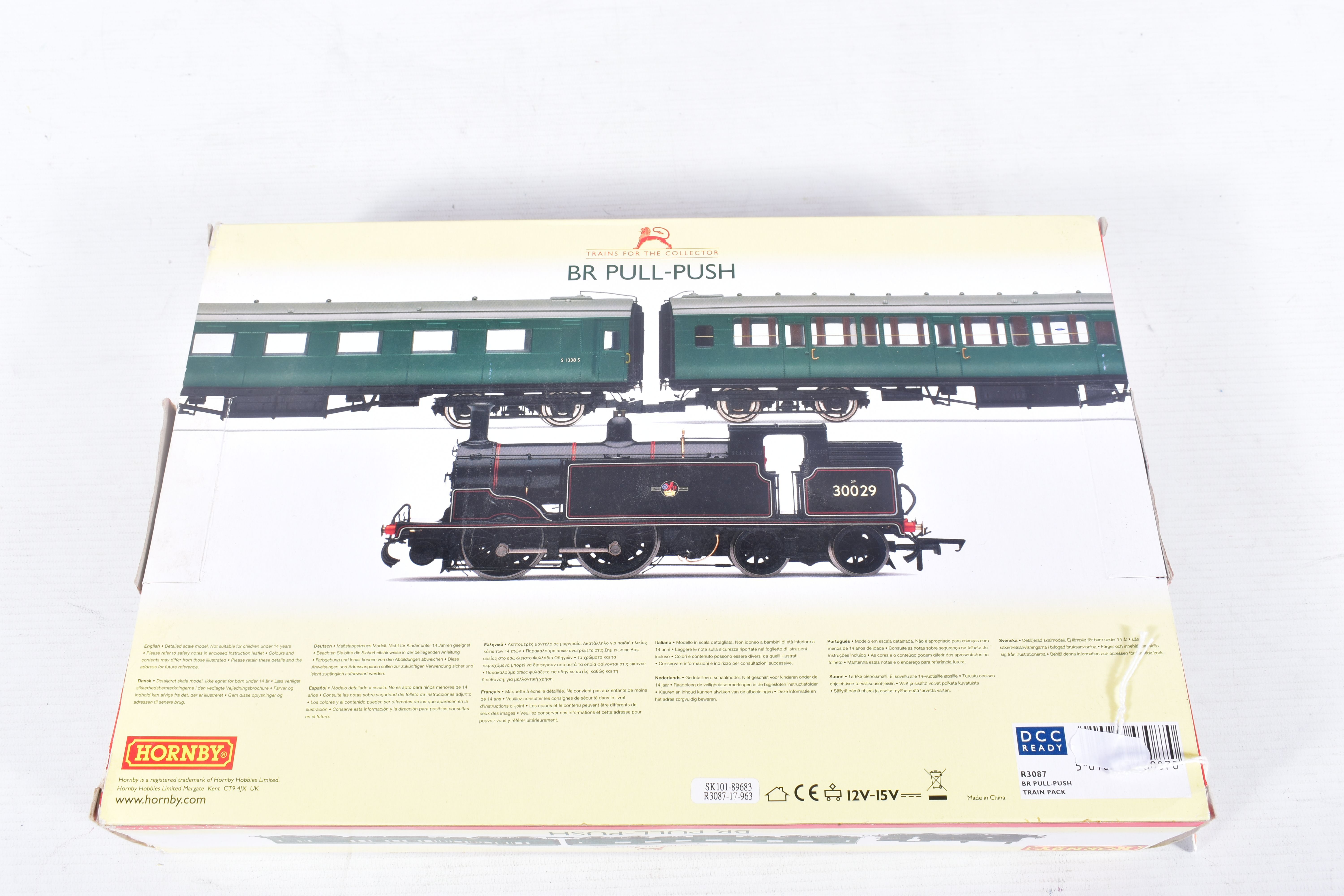A BOXED HORNBY RAILWAYS OO GAUGE B.R. PULL - PUSH TRAIN PACK, No.R3087, comprising L.S.W.R class - Image 2 of 4
