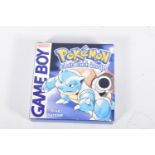 POKEMON BLUE BOXED, a boxed copy of Pokemon Blue for the gameboy, does not include manual, box has