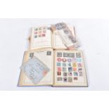 WORLWIDE STAMP COLLECTION IN BATTERED LINCOLN ALBUM AND ONE OTHER from QV to 1940s