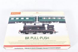 A BOXED HORNBY RAILWAYS OO GAUGE B.R. PULL - PUSH TRAIN PACK, No.R3087, comprising L.S.W.R class