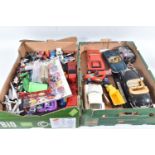 AQUANTITY OF UNBOXED AND ASSORTED PLAYWORN DIECAST VEHICLES, to include Matchbox, Bburago, Maisto,
