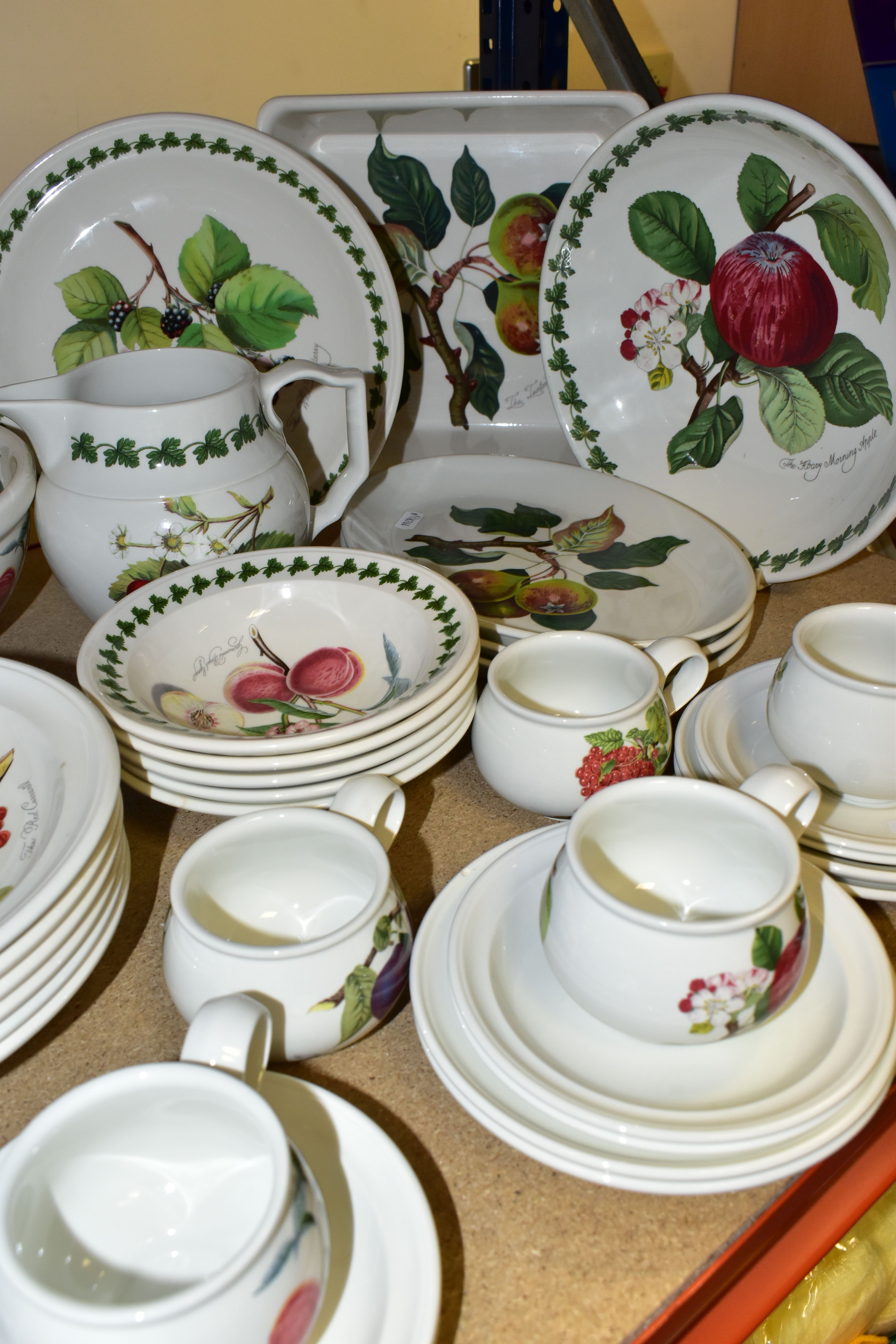 A QUANTITY OF PORTMEIRION DINNER WARES, comprising a large Summer Strawberries bowl (badly cracked - Image 4 of 4