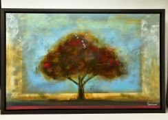 HEATHER HAYNES (CANADA CONTEMPORARY) 'INCUBUS II', a landscape featuring a solitary tree, signed and