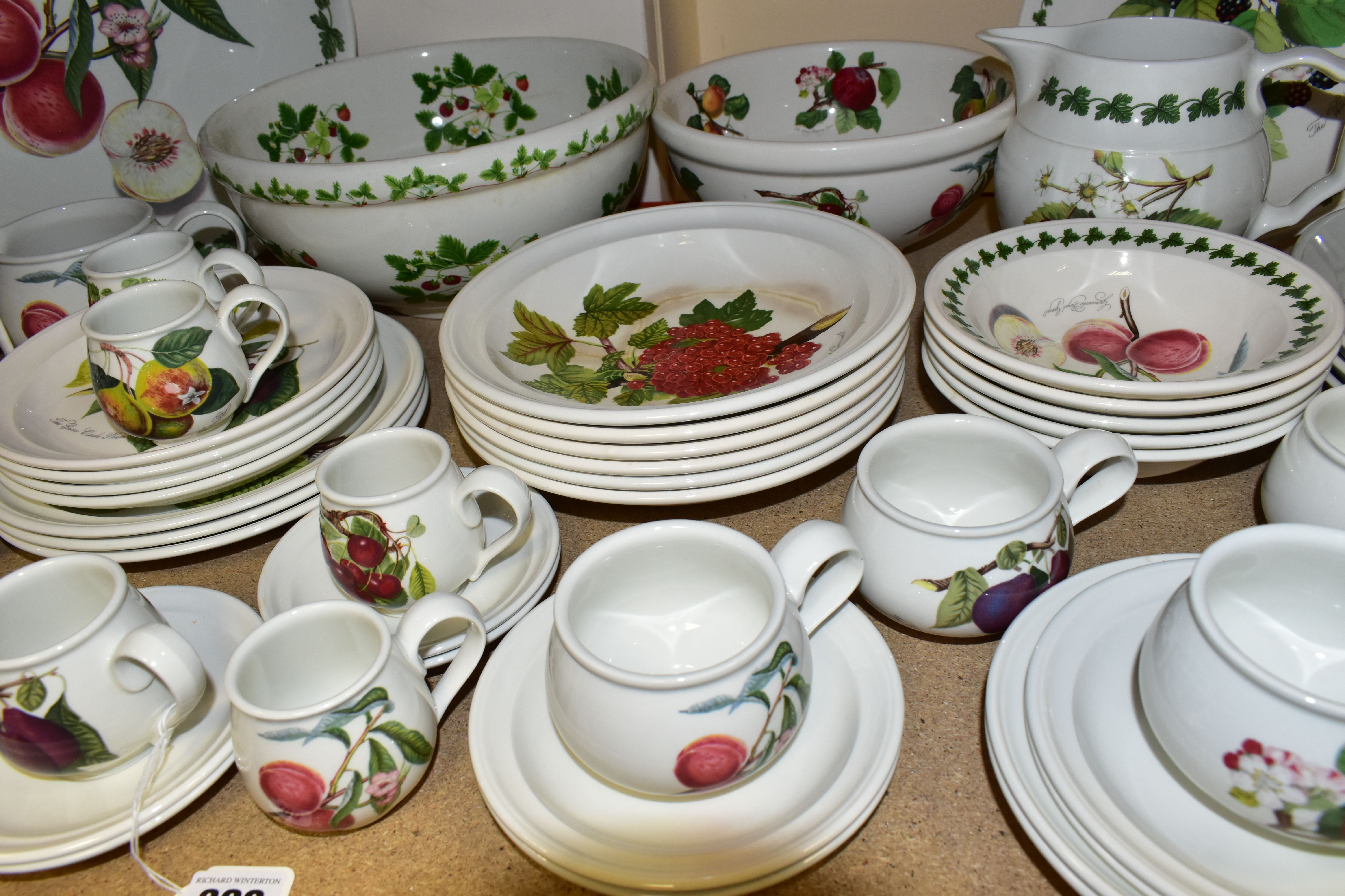 A QUANTITY OF PORTMEIRION DINNER WARES, comprising a large Summer Strawberries bowl (badly cracked - Image 3 of 4