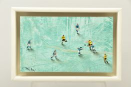 CRAIG ALAN (AMERICA 1971) 'TOUCH', eight figures playing football, signed bottom left, mixed media