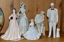 A GROUP OF FIGURINES, comprising Coalport Ladies of Fashion 'Jacqueline' Figurine of the Year