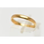 A 1930S 22CT GOLD WEDDING BAND, designed as a plain polished band, hallmarked Birmingham 1933,