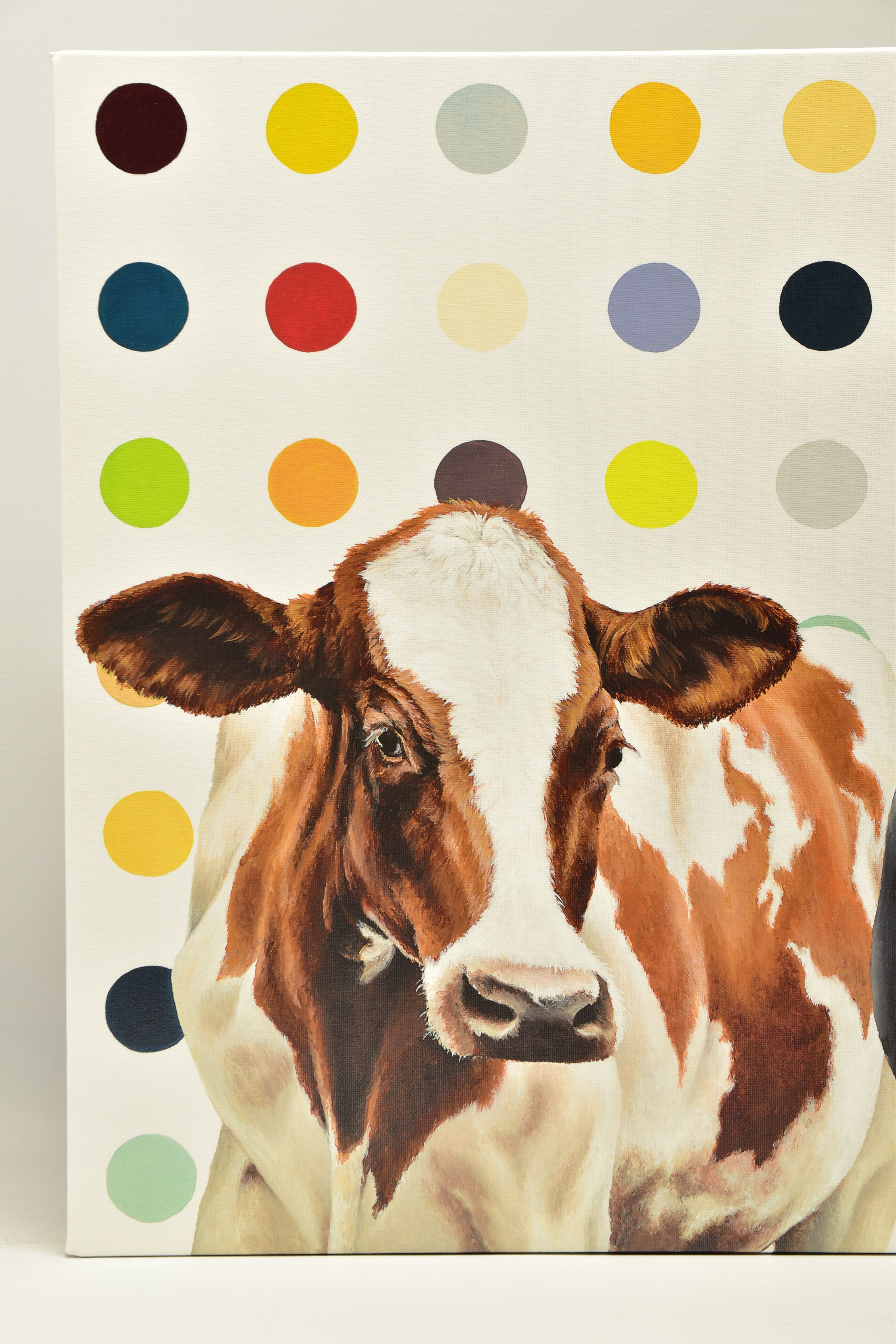 HAYLEY GOODHEAD (BRITISH CONTEMPORARY) 'DAMIEN'S HERD', a limited edition box canvas print depicting - Image 3 of 4