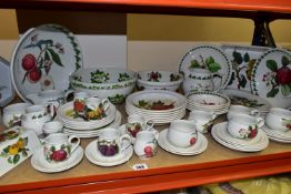 A QUANTITY OF PORTMEIRION DINNER WARES, comprising a large Summer Strawberries bowl (badly cracked