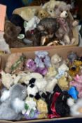 A COLLECTION OF ASSORTED MODERN COLLECTORS TEDDY BEARS AND SOFT TOYS, majority are bears by Maddie