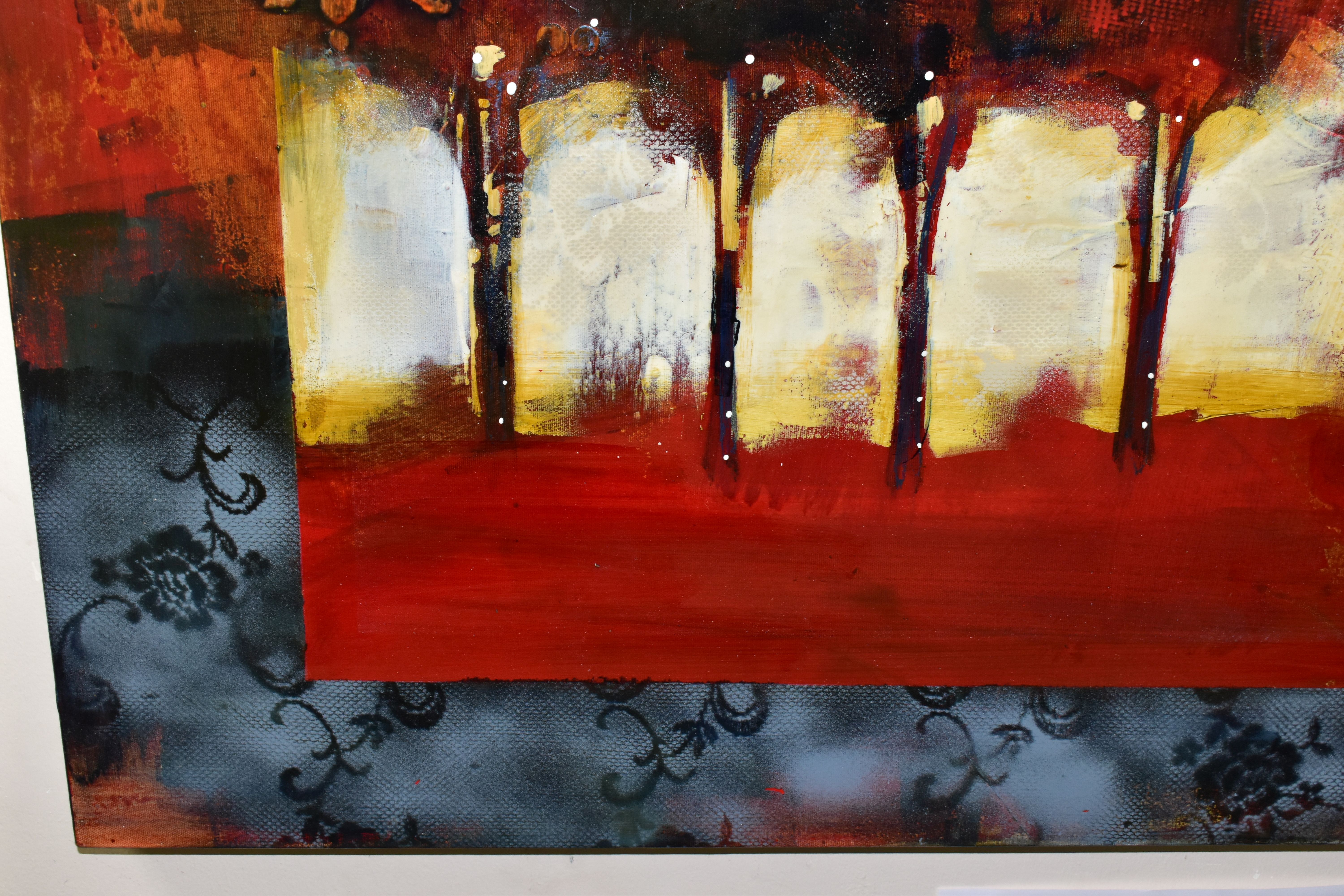 HEATHER HAYNES (CANADA CONTEMPORARY) 'NINE TREES', a contemporary landscape featuring stylised - Image 6 of 8