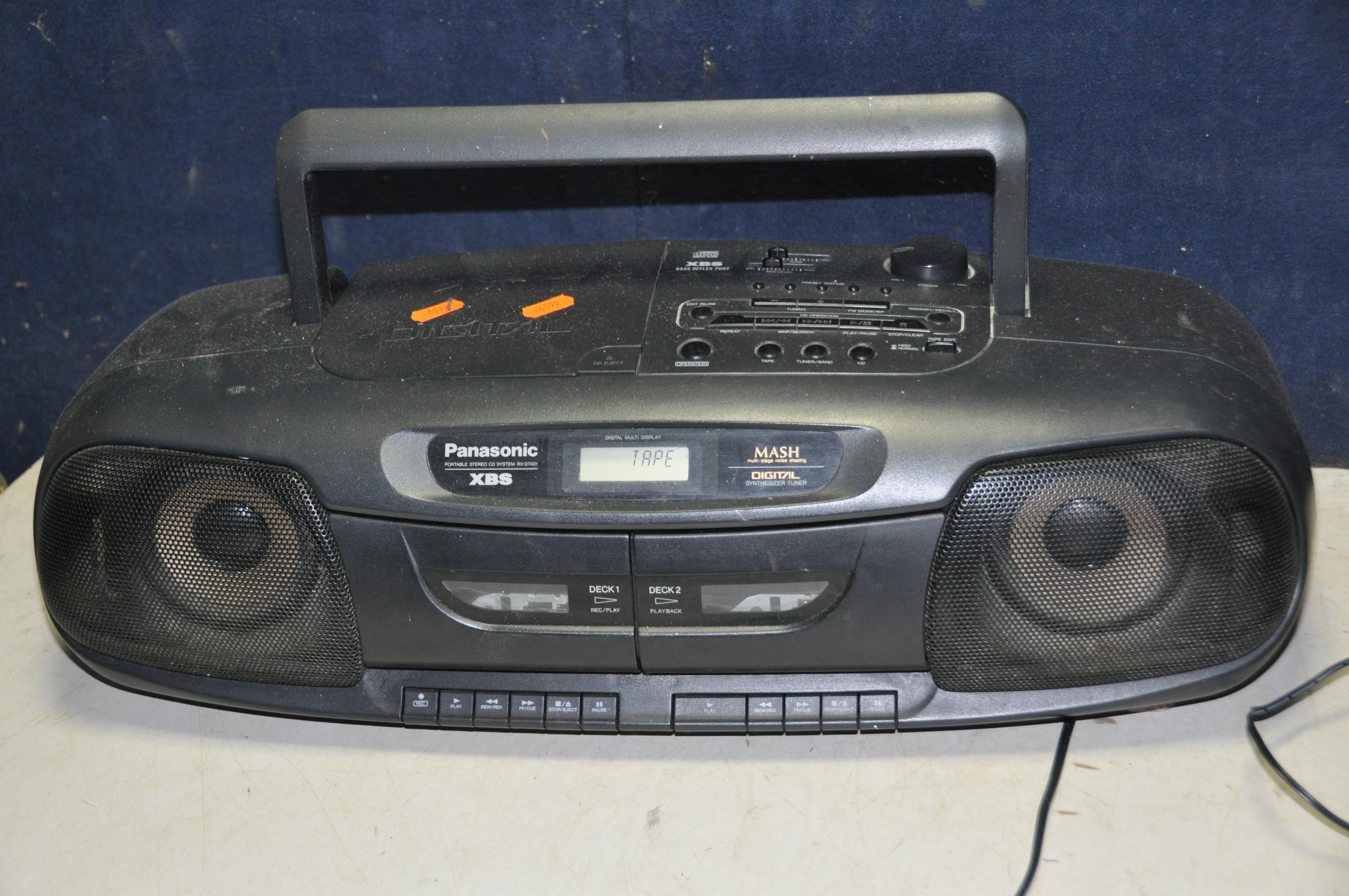 A PANASONIC SC-HC20DB HI FI with remote and a Panasonic RX-DT401 ghetto blaster (both PAT pass and - Image 2 of 3