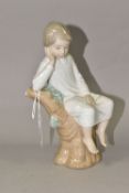 A LLADRO FIGURE THE THINKER, no. 4876, sculpted by Jose Roig, issued 1974 - 1993, printed and