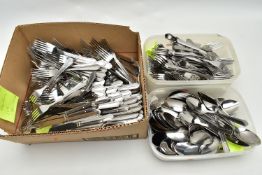 A BOX OF ASSORTED 'OLYMPIA' CUTLERY, to include knives, forks, spoons, etc