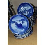 A COLLECTION OF ROYAL COPENHAGEN COLLECTOR'S PLATES, thirty four plates comprising the Royal