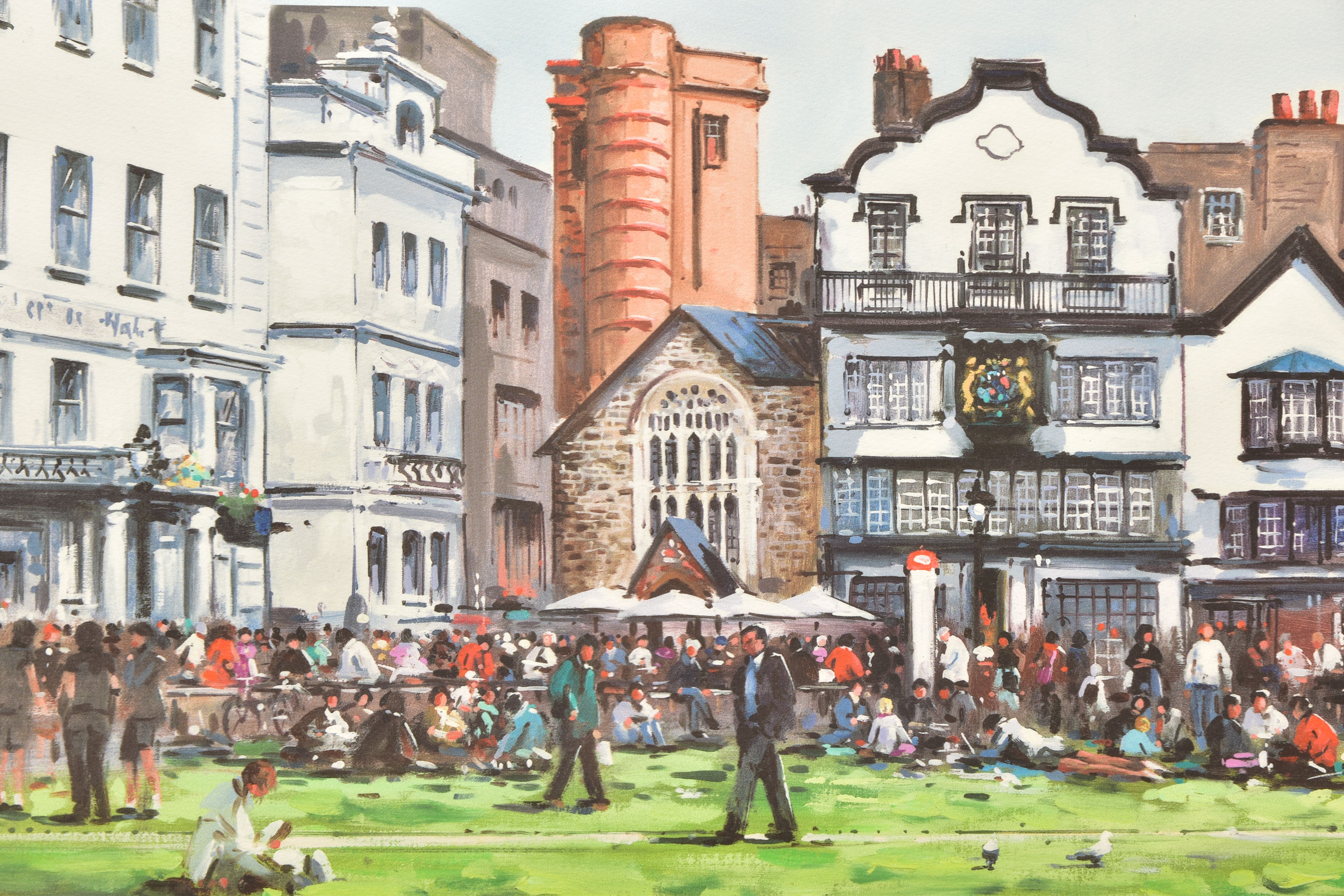 HENDERSON CISZ (BRAZIL 1960) 'LUNCH ON THE GREEN', a signed limited edition print depicting Exeter - Image 2 of 4