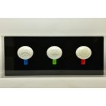 DOUG HYDE (BRITISH 1972) 'MONDAY, WEDNESDAY, FRIDAY', three head sculptures in a Perspex box, no