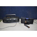 A PANASONIC SC-HC20DB HI FI with remote and a Panasonic RX-DT401 ghetto blaster (both PAT pass and