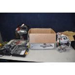A PERFORMANCE POWER MITRE SAW, Router and a Performance Pro detail sander (all PAT pass and