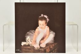 DARREN BAKER (BRITISH 1976) 'BALLET SHOES II', a signed limited edition print depicting a young girl