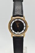 A RAYMOND WEIL WRISTWATCH, quartz movement, black and white dial, signed 'Raymond Weil Geneve',