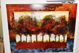 HEATHER HAYNES (CANADA CONTEMPORARY) 'NINE TREES', a contemporary landscape featuring stylised