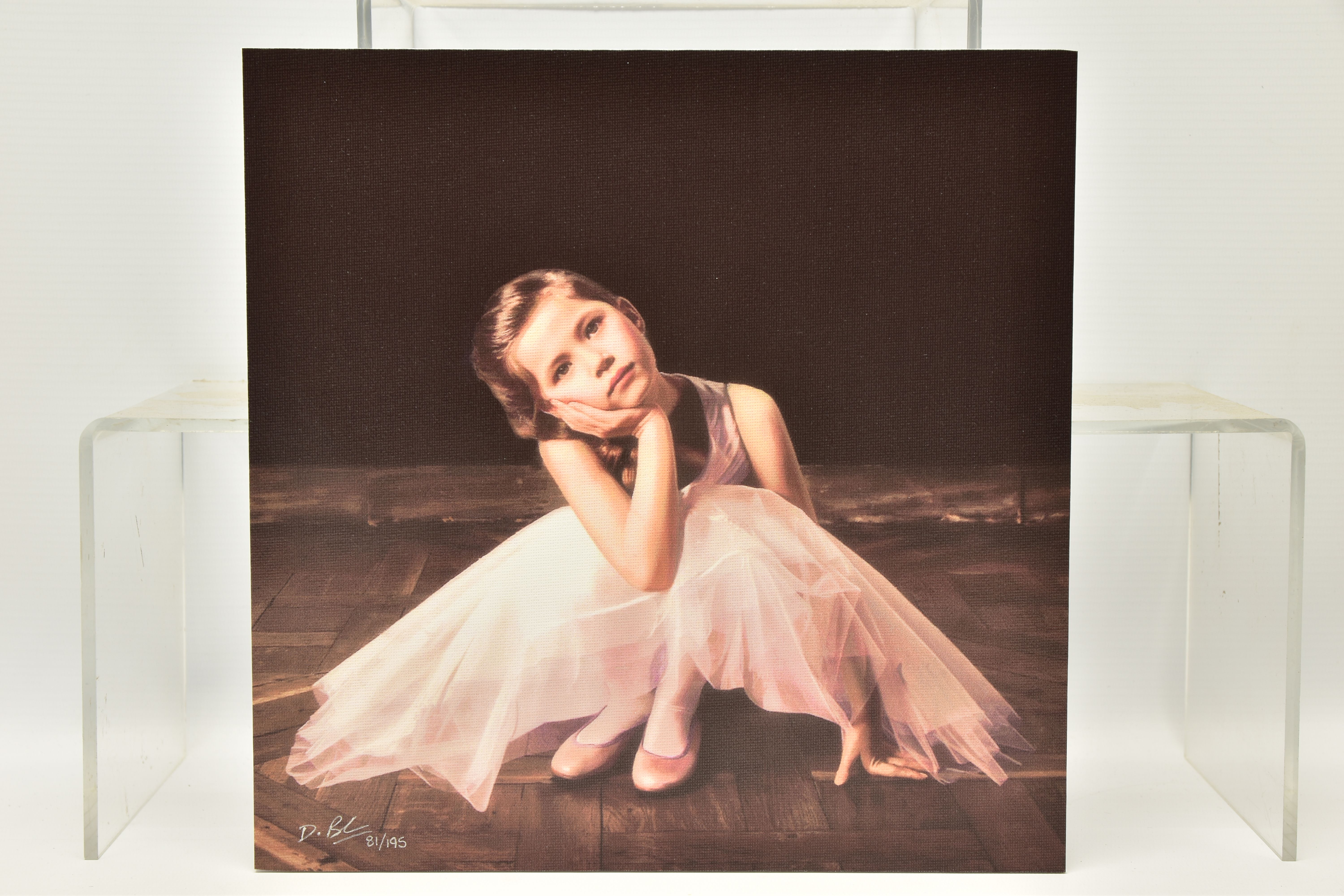 DARREN BAKER (BRITISH 1976) 'BALLET SHOES I', a signed limited edition print depicting a young