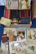 ONE BOX OF ANTIQUARIAN BOOKS, approximately thirty books to include early 20th Century children's