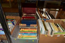 BOOKS & PICTURES, five boxes and loose containing approximately eighty miscellaneous book titles
