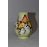 A MOORCROFT 'MAGICAL TOADSTOOL' DESIGN BUD VASE, designed by Kerry Goodwin, impressed and painted