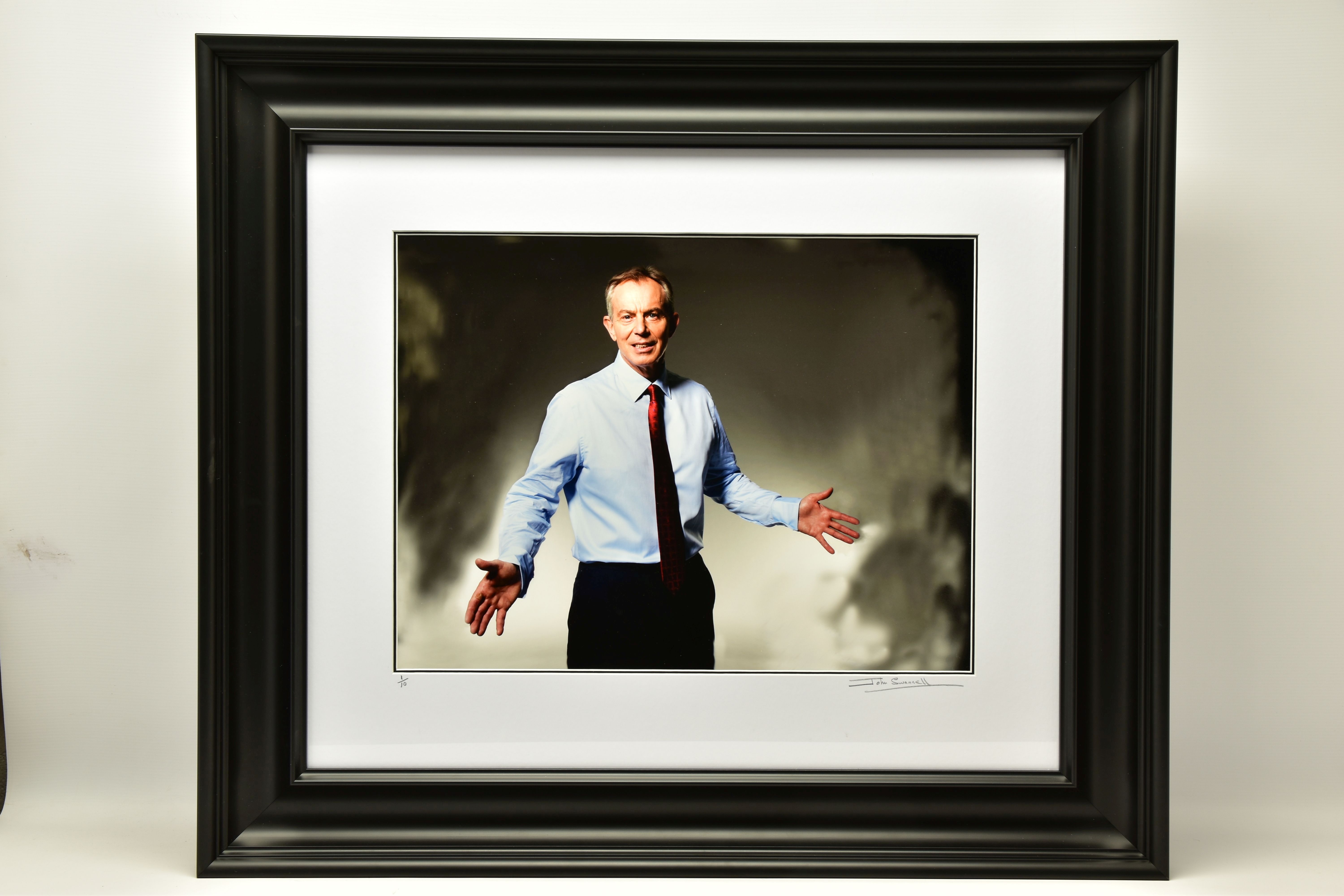 JOHN SWANNELL (BRITISH 1946) 'TONY BLAIR', a limited edition photographic portrait depicting the