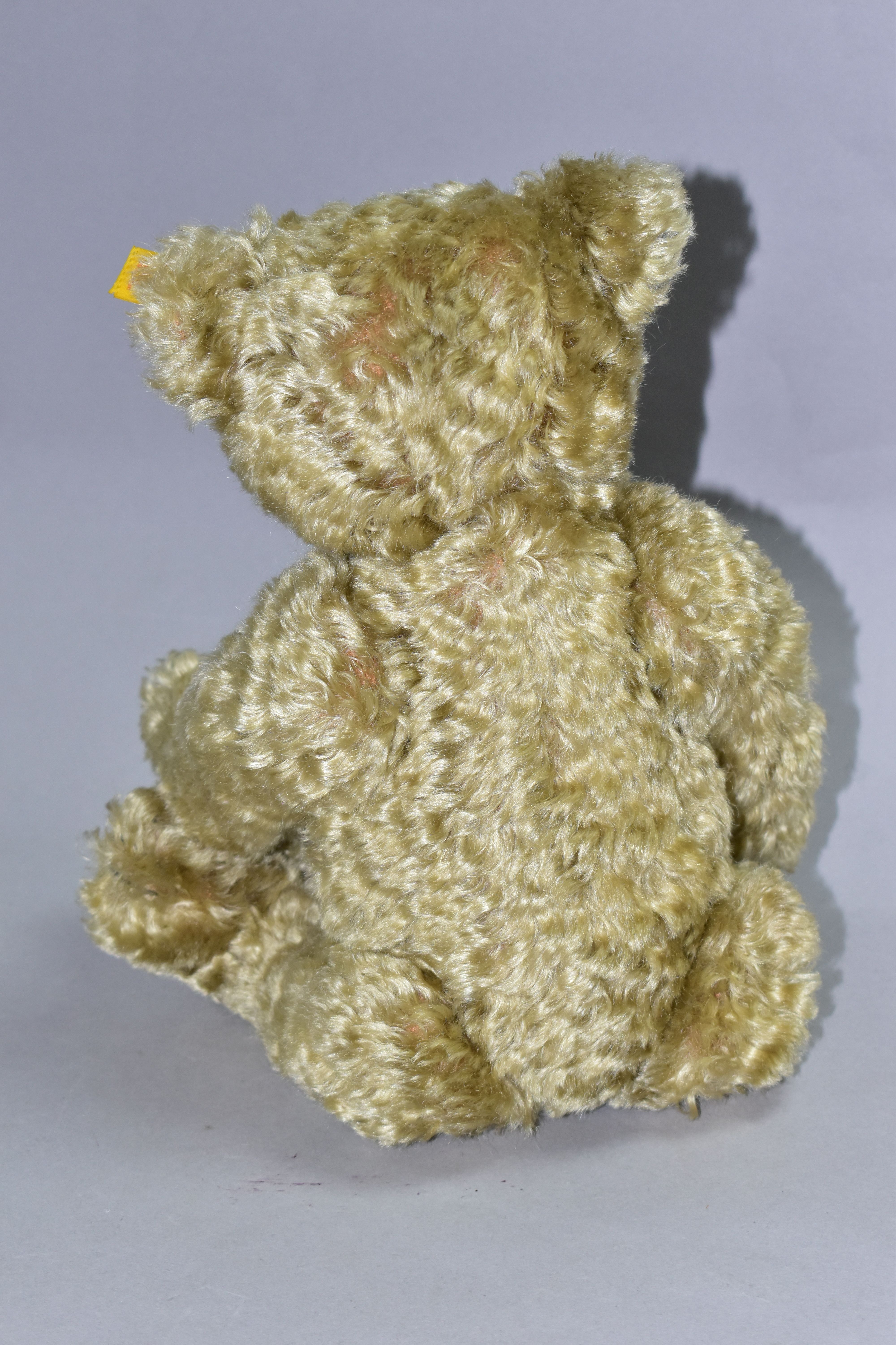 A MODERN STEIFF BLONDE PLUSH MOHAIR TEDDY BEAR, No.654466, button and yellow tag to left ear, - Image 3 of 4