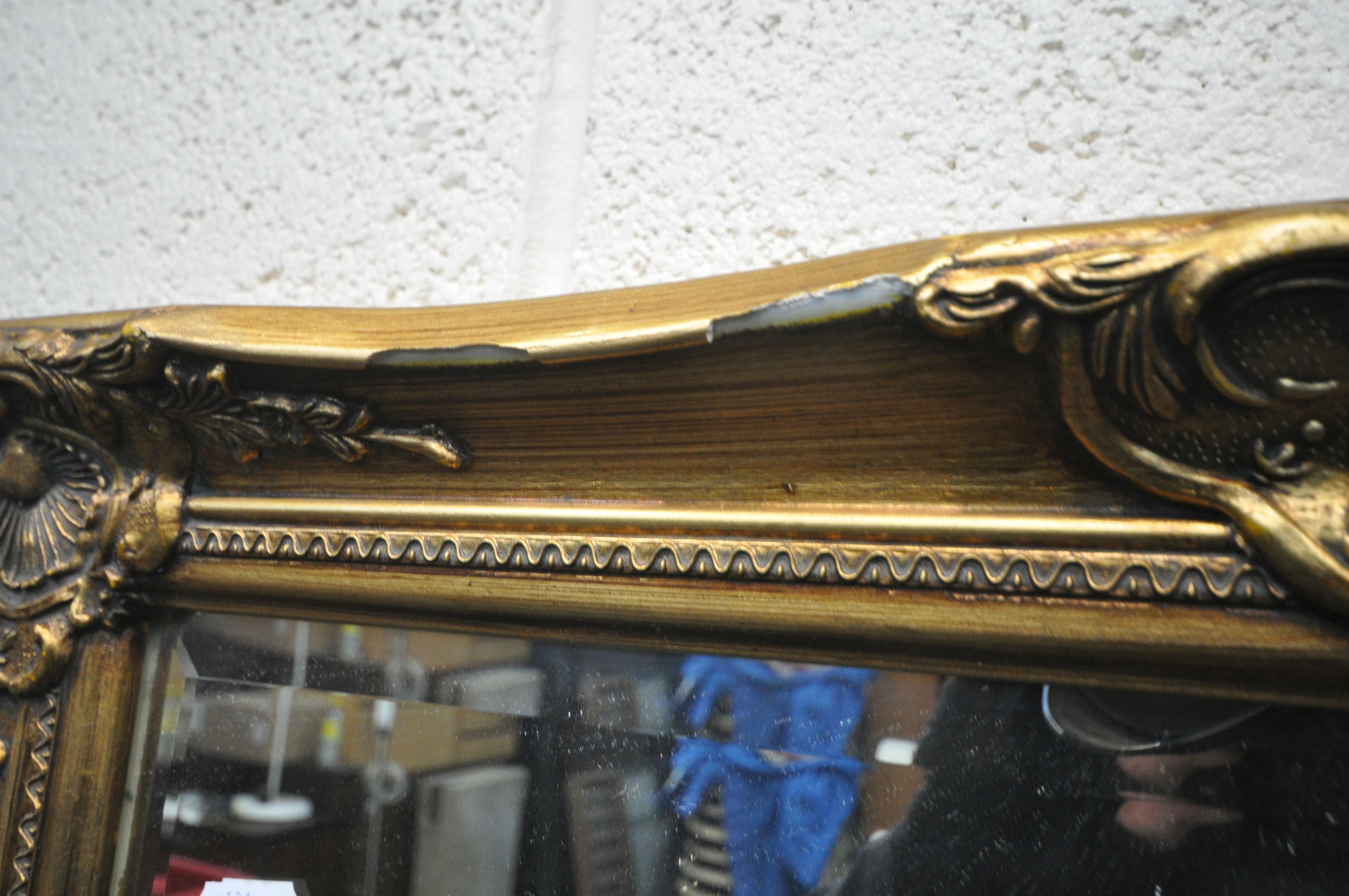 A SELECTION OF VARIOUS MIRRORS, to include a rectangular gilt frame bevelled edge wall mirror, - Image 4 of 4