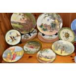 A COLLECTION OF ROYAL DOULTON SERIESWARE, comprising four dinner plates: Under the Greenwood Tree