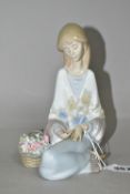 A LLADRO MUSEUM COLLECTOR'S SOCIETY 1988 FIGURE, 'Flower Song', height 19cm (1) (Condition Report: