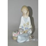 A LLADRO MUSEUM COLLECTOR'S SOCIETY 1988 FIGURE, 'Flower Song', height 19cm (1) (Condition Report: