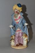 A LLADRO 'SURPRISE' CLOWN FIGURE, Juan Huerta - 2290, grés finish, height 25.5cm (1) (Condition