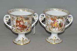 TWO LIMITED EDITION CAVERSWALL CHRISTMAS GOBLETS, comprising 1978 First Caverswall Christmas