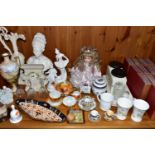 A GROUP OF CERAMICS, GLASS WARES, BOOKS AND SUNDRY ITEMS, to include a Royal Doulton 'Booths Real