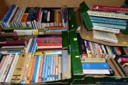 FIVE BOXES OF BOOKS, over one hundred and fifty assorted titles, hard backs and paperbacks to